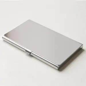 슬림 스텐 명함 케이스 남자 여자 카드 지갑 미니 휴대용 슬롯 홀더 메탈