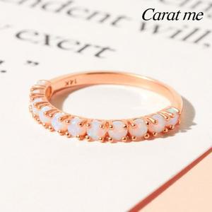 [캐럿미] 14/18k 오팔 천연석 테니스 반지