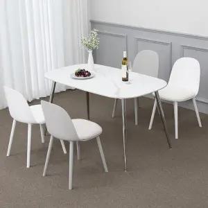 헤이즈 세라믹 1400X800 타원형 조이 4인 식탁 세트