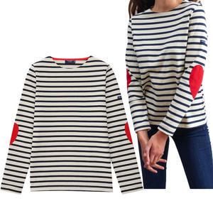 25ss 세인트제임스 보쟈니 긴팔티셔츠/8649 Z2 ECRU/MARINE TULIPE