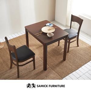 [삼익가구]엘렌 2인용 원목 식탁세트(의자2)