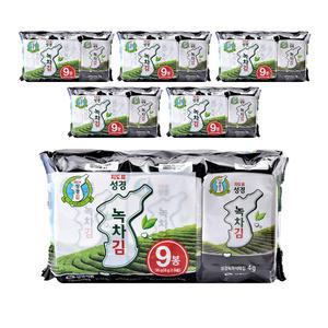 지도표 성경김 녹차 식탁김 4g 9봉x6개(총54봉)