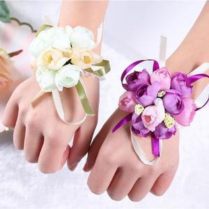 [기타]예쁜 꽃팔찌 브라이덜샤워 조화 파티용품 셀프웨딩 조화장식