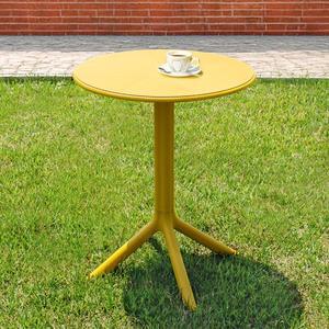 [공간미가구]해피 600 원형 야외 테이블 카페 커피숍 테라스 인테리어 플라스틱 테라스 정원 UV코팅