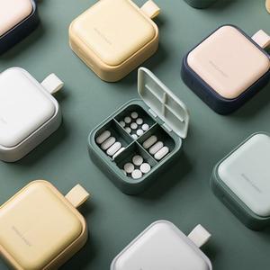 모던 원데이 원터치 휴대용 4칸 약통 케이스 보관