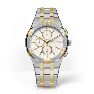 모리스라크로와 아이콘 크로노그래프 쿼츠 42mm 메탈밴드 AI1118-PVY03-130-1