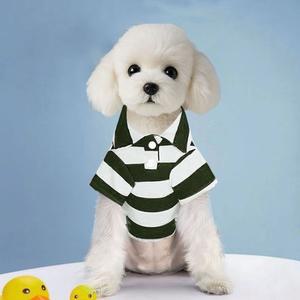 고품질 gb_BNP_1001 산뜻한 컬러감 강아지 반려견 스트라이프 강아지반팔옷 강아지여름티셔츠 (WFHT8S7)