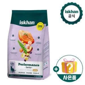 이즈칸 고양이사료 퍼포먼스 시니어 6.5kg+참치와치어 80g 4개