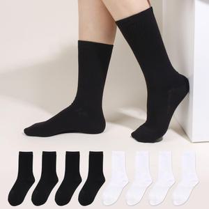 두발로 여성용 프리미엄 데일리 밴딩 장목 양말 8켤레