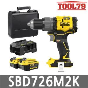 스탠리 SBD726M2K 충전 햄머 드릴 드라이버 20V MAX 4.0Ah 배터리 2개 FATMAX 3모드 2단토크조절 브러쉬리