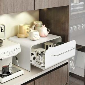 디귿철제수납장 슬라이드 수납함 선반 커피머신 캐비닛