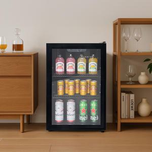 쿠잉 쇼케이스냉장고 RS-S71 블랙 음료수 술냉장고 술장고 미니 주류 카페 가정용 업소용