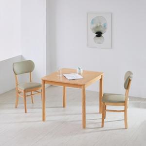 루빈 라운드 800 토니 2인용 원목 식탁세트 카페 인테리어 테이블 의자 포함