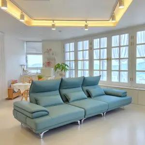 베르디안 엑소나인 실리콘 가죽 4인용 소파 이지클린 스윙소파