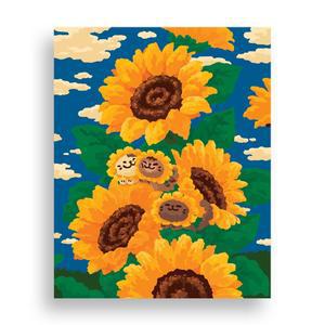 위메이크 페인팅 DIY 명화그리기 해바라기와 고양이 40x50
