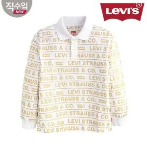 [보리보리/리바이스 키즈]골드레터링 폴로티셔츠B V213TS336P (주니어)