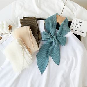 얇은 시스루 주름 스카프 여름 목 주름 자외선차단 여성 단체 선물 10color