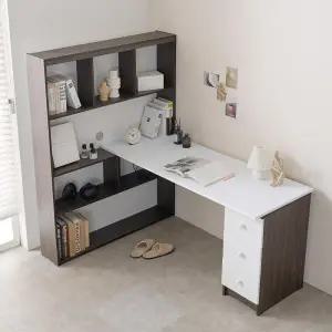 아트박스/플랜데코 스테토 h형 컴퓨터 책상 책장 1500 대형