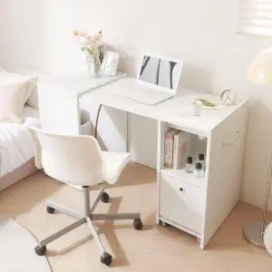 아트박스/플랜데코 텐스 폴딩 확장형 접이식 책상 테이블 겸 협탁