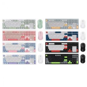 지클릭커 오피스프로 WMK90 사일런스 M 무선 키보드 마우스 세트 (Sky City)