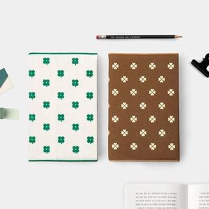 당일출고 클로버 패턴 캔버스 북커버 책보관 책파우치 도서커버