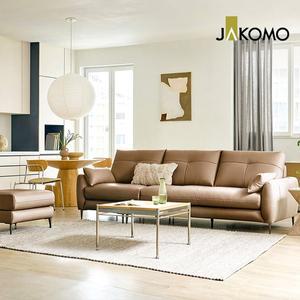 [자코모][네이버페이 3만원 증정]멜랑 3.5인 이태리 천연면피 소가죽 소파+스툴