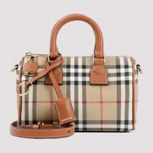 미니 체크 볼링백 8109791 아카이브 베이지