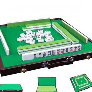 여행용 중국 마작 세트 휴대용 정크 마작패 매트 포함