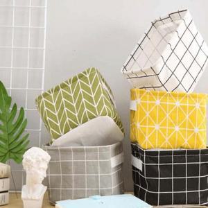 까페 다용도 미니 패턴 용품 정리 수납 멀티 가정 카페 바구니 소품 포인트 업소 체크