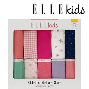 [엘르키즈] 여아동 아동 팬티 10매세트 B 유아 초등학생 여자아이팬티