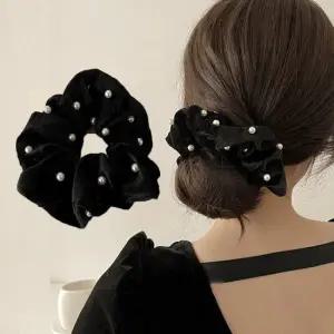 여자 러블리 곱창밴드 스크런치 진주 벨벳 헤어슈슈 곱창밴드 스크런치