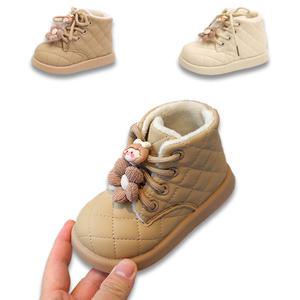 키즈트리 유아 아동 키즈 여아 초등 학생 방한 겨울 털 방수 워커 부츠 털신 DZ-470