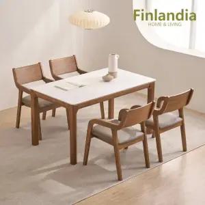 핀란디아 클로드 포세린 세라믹 참죽나무 4인식탁세트(의자4)