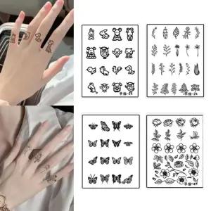 헤나판박이 타투스티커 세트 12종/스티커/오래가는/타투/문신/헤나/축제/팔스티커/지워지는/판박이/여성