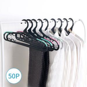 옷걸이 50p 논슬립 어깨뿔방지 행거 정리 수납 셔츠 바지 정장 옷장 미끄럼방지 걸이