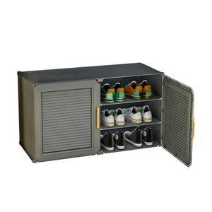 방수 신발장 야외 플라스틱 2열6단 신발 그레이 틈새형 수납장 그 이트