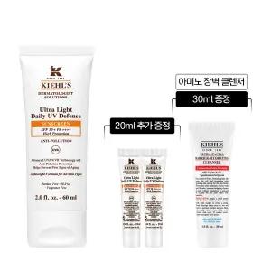 [롯데백화점]키엘 [11] 키엘 자외선 차단제 60ml 세트 (+20ml 추가 증정, 아미노 장벽 클렌저 30ml)