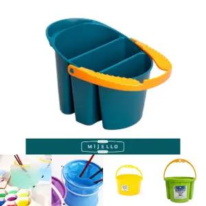 (2L) (미젤로) 다기능 물통/초등학생/대형/자바라/어린이/미술용/사각/칸막이/소물통/물감/붓꽂이/다용도
