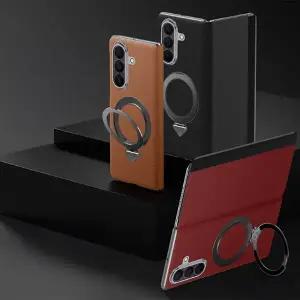 [유니커블]갤럭시 z폴드7 폴더 마그네틱 맥세이프 호환 링 거치대 가죽 카드 수납 지갑 풀커버 케이스