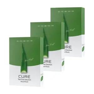 김정문알로에 큐어 더 퍼스트 솔루션 알로에 마스크 10매 3개