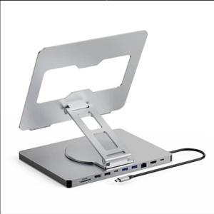 알루미늄 10 in USB C 어댑터 도킹 스테이션 노트북 스탠드 멀티 포트 3.0 유형 허브(4K 60Hz HDTV 기가비