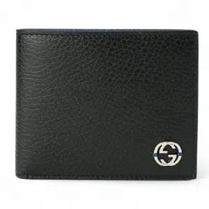 [명품] GG 인터로킹 반지갑 바이컬러 블랙 블루 은장