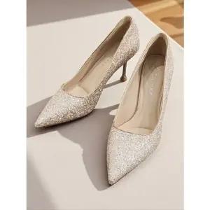 [갤러리아] [센터시티] 고세 샴페인 글리터 힐 웨딩 펌프스 힐 OZP5F017 샴페인골드