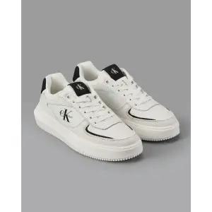 [롯데백화점]캘빈클라인 여성 말모메타 청키 컵솔 레더 스니커즈 YW02001 (YW02001-01W)