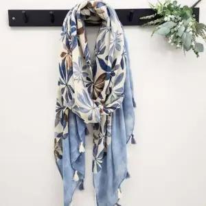 [애슬릿] 롱 스카프 중년 여성 패턴 면 코튼 가을 롱 긴 대형