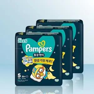 팸퍼스 2025 통잠 팬티 기저귀 5단계 78매 / iuy