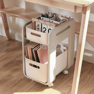 사무실 가방 정리함 가방걸이 이동식 사무실가방보관 소형 물품정리함 바퀴X 작은 2층