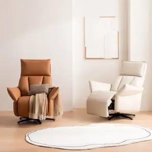 [삼익가구]레포 듀얼 USB 1인용 전동 리클라이너 가죽소파