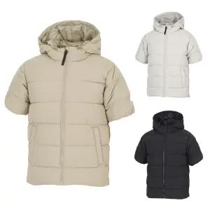 [김영주골프] 겨울 후드 경량 스윙 반팔패딩 커풀룩 남성 골프 패딩점퍼 DPWMJP26