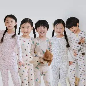 삐삐롱 남아 여아 초등학생 간절기 내의 상하복 모달 스판 9부 실내복